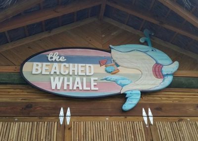 Beached Whale Sign Artistic Contractors Inc. Custom Fabrication